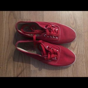 Vans red shoes